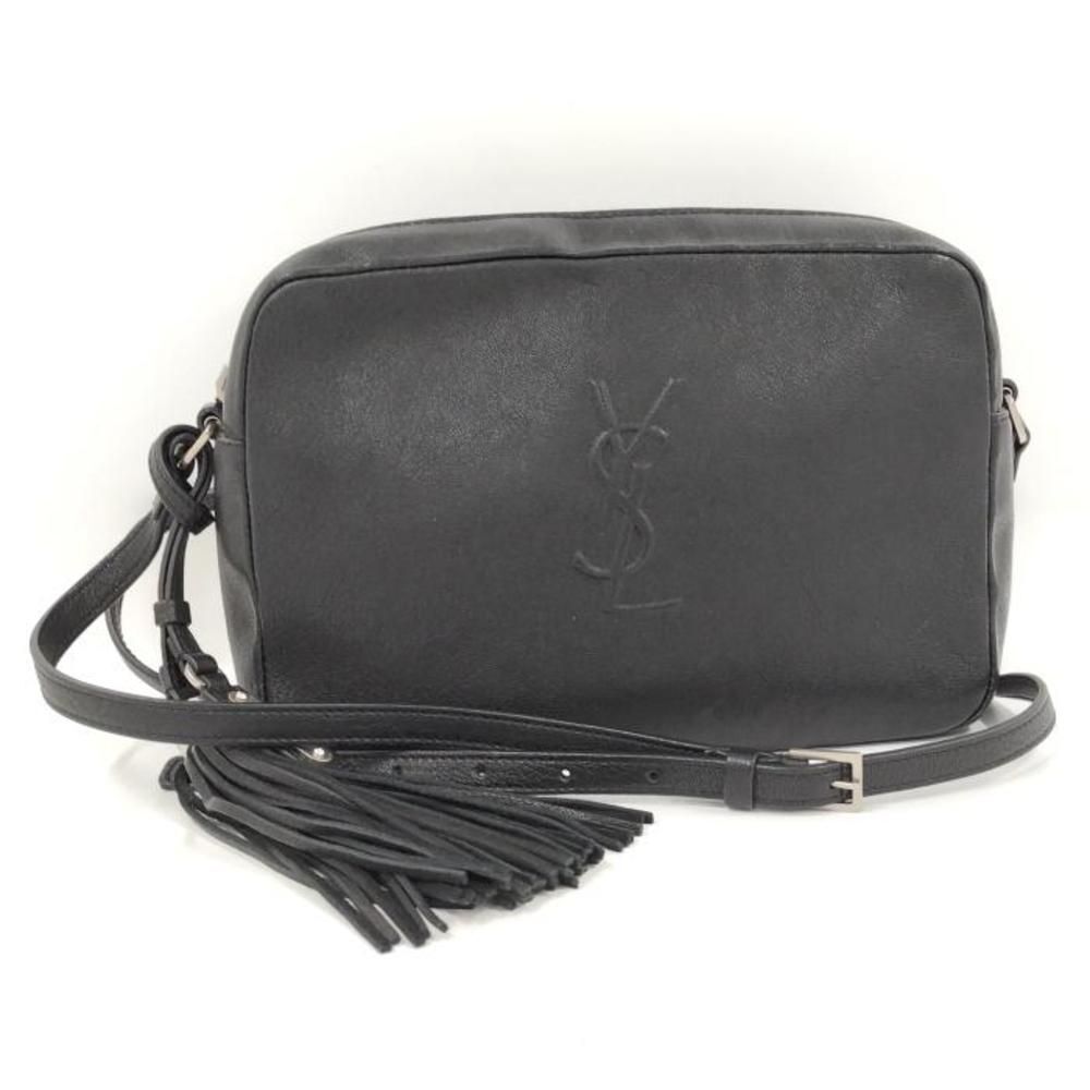 SAINT LAURENT Camera Bag Small Shoulder Bag Fringe Leather